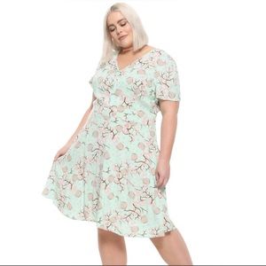 Pusheen Cherry Blossoms & Pusheen Babydoll Skater Dress Size 2X plus size